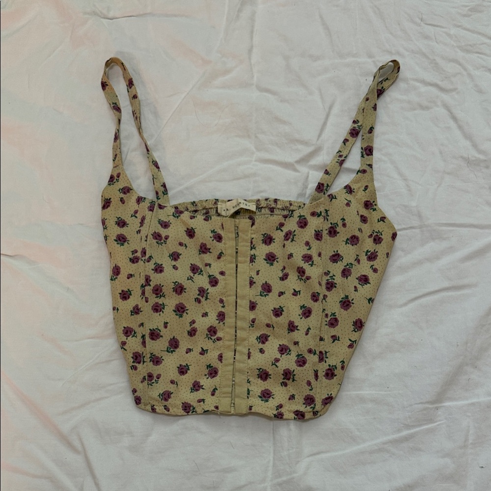 LA Hearts Floral Corset Top